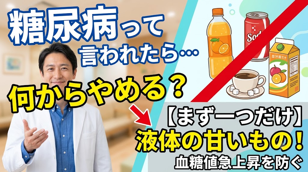 【糖尿病】食事より運動より薬よりまずは○○は絶対禁止です